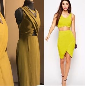 ASOS chartreuse cutout dress 🔥